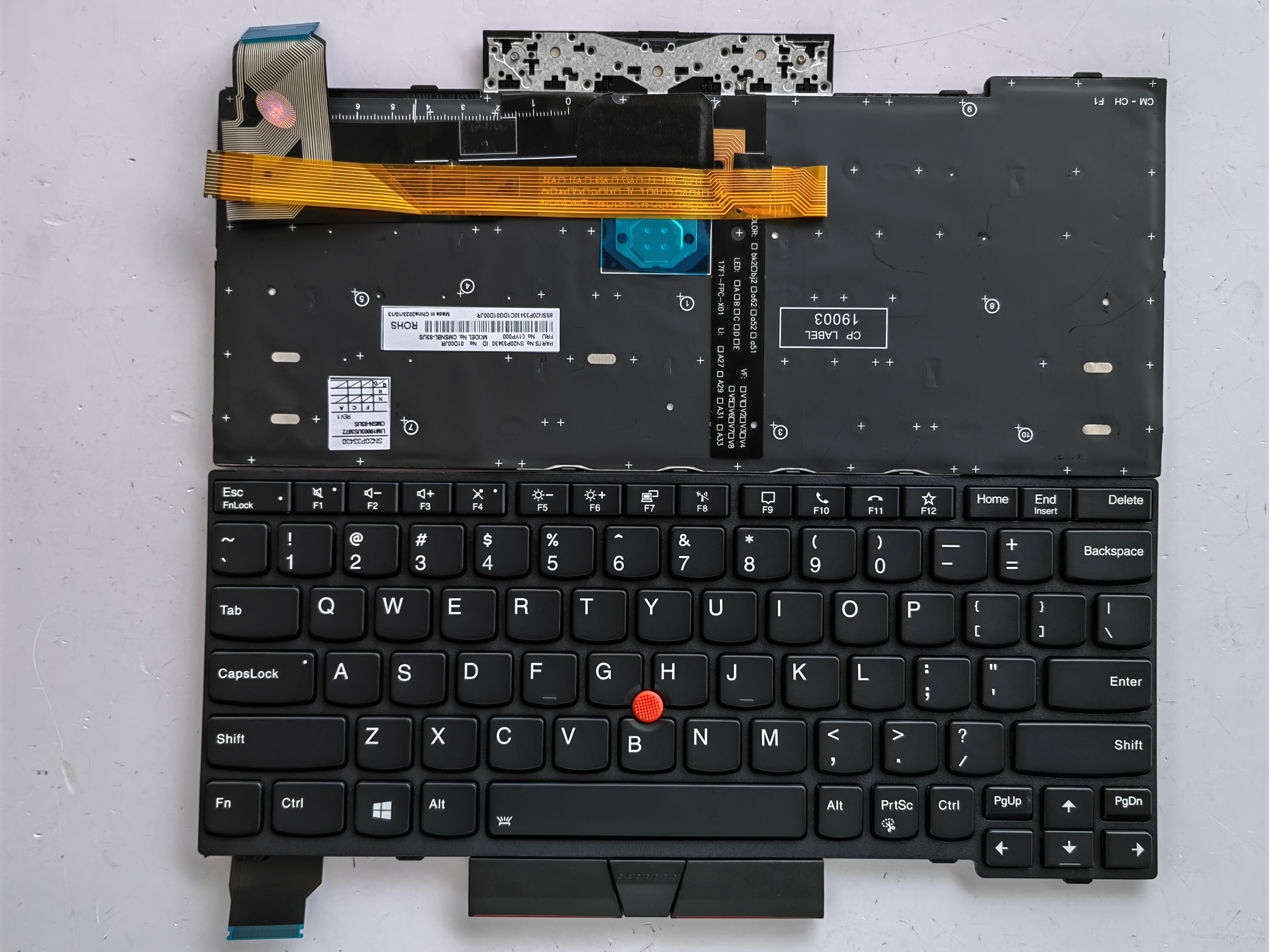 Picture of New Replacement Laptop Keyboard For IBM X13 generation/X13 GEN1/L13/L13 GEN1 BLACK FRAME BLACK With Point Backlit (OEM) US Layout